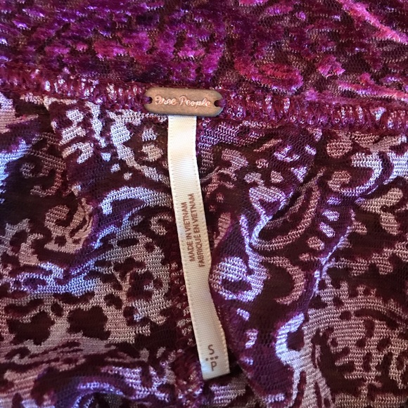 Free People OTS velvet lace top - Picture 7 of 8